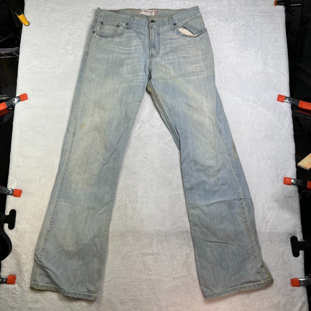 Vintage Levi's 527 Low Bootcut Jeans Men's Blue Denim Classic Zip Fly - 33X34